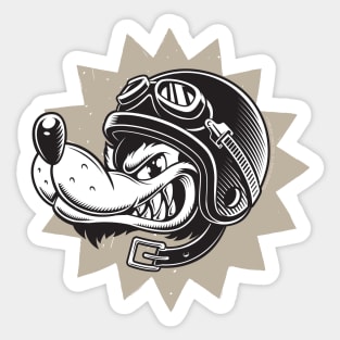 Rebel Dog Motorcycle Design Sticker